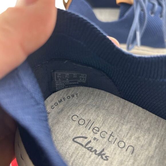 Collection by Clarks shoes Mens 7.5 Blue Navy Ultimate Comfort Shoes